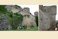 Wallgrabenmauern und Turm vorher und nachher