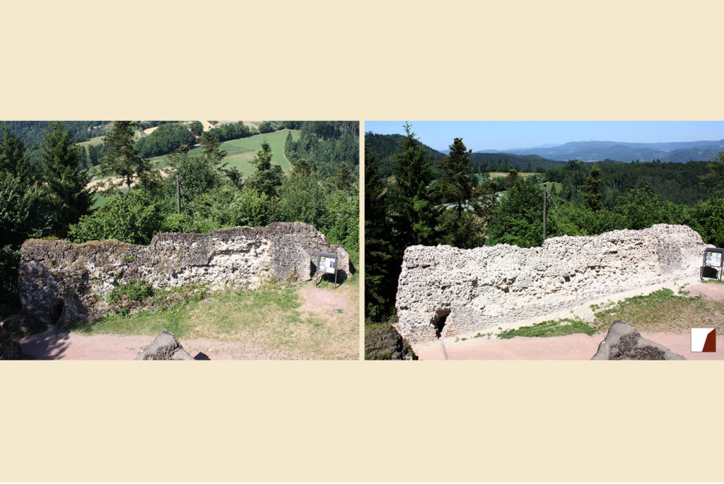 Mauer am inneren Tor vorher und nachher